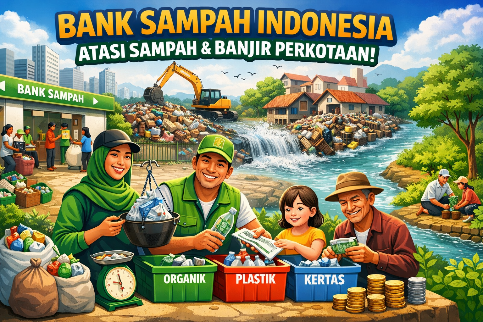 Bank Sampah : Solusi atasi Banjir di Perkotaan